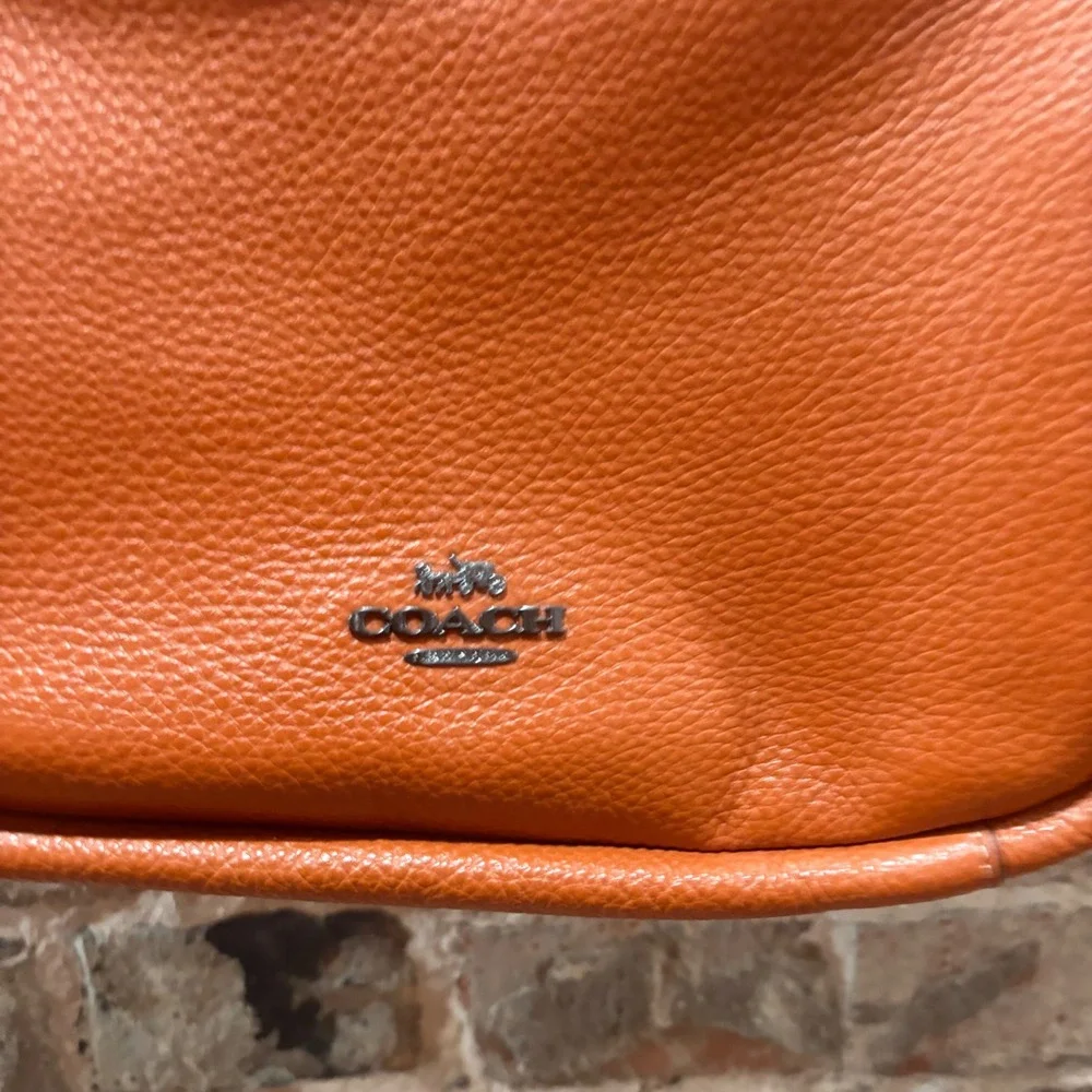 COACH Jules Hobo Sunset‎ Pebble Leather Snake Embossed Straps Purse C1571 - Picture 6 of 16